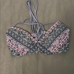 Target Women's Bikini Top - Pink and Indigo
